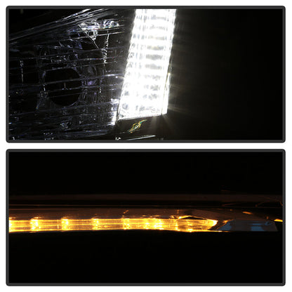 SPYDER xTune 13-18 Cadillac ATS w/LED DRL Halogen Projector Headlights OE Chrome  (PRO-JH-CATS14-SLED-C) 9948671