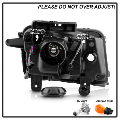 SPYDER 10-13 Chevy Camaro Halogen w/LED DRL Projector Headlight - Black (PRO-JH-CCAM10-OEP-BK(=) 9959097