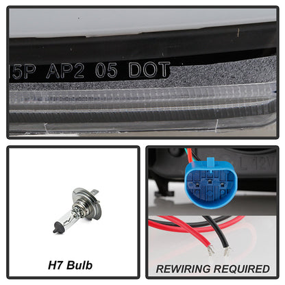 SPYDER xTune 05-10 Chevy Cobalt DRL Light Bar Projector Headlights Black PRO-JH-CCOB05-LBBRL-BK 9046780