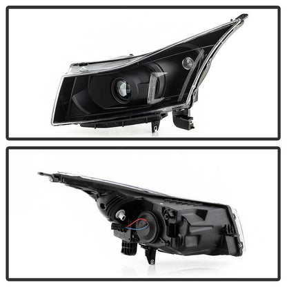 SPYDER Xtune Chevy Cruze 11-14 Projector Headlights - Black (PRO-JH-CCRZ11-BK) 9046162