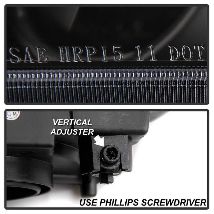 SPYDER Xtune Chevy Cruze 11-14 Projector Headlights - Black (PRO-JH-CCRZ11-BK) 9046162