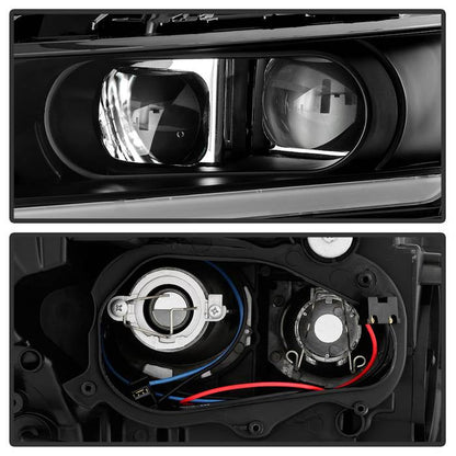 SPYDER xTune 14-18 Chevy Impala (Excl Limited) DRL Halogen Proj Headlights - Blk (PRO-JH-CIM15-LB-BK) 9042874