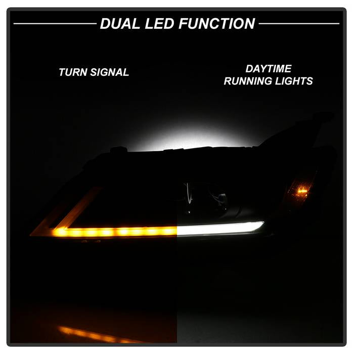 SPYDER xTune 14-18 Chevy Impala (Excl Limited) DRL Halogen Proj Headlights - Blk (PRO-JH-CIM15-LB-BK) 9042874