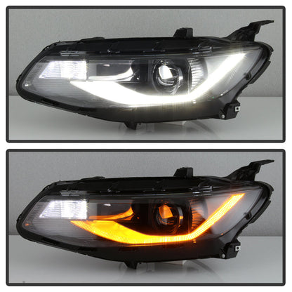 SPYDER 16-18 Chevy Malibu LED Switch Sequential Signal Projector Headlights - Black 9937200
