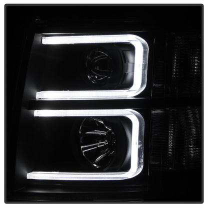 SPYDER Xtune Chevy Silverado 1500/2500/3500 07-13 Projector Headlights Black PRO-JH-CS07-LED-BK 9027796
