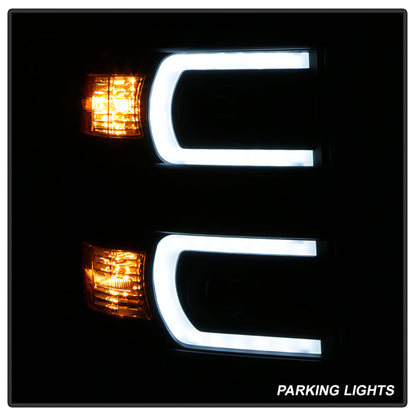 SPYDER Xtune Chevy Silverado 1500 14-15 Projector Headlights Light Bar Drl Smoked PRO-JH-CS14-LBDRL-BSM 9034978