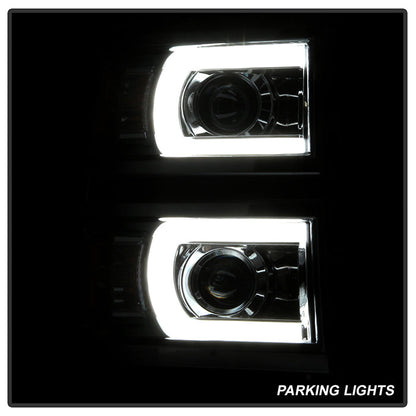 SPYDER Xtune Chevy Silverado 1500 14-15 Projector Headlights Light Bar Drl Chrome PRO-JH-CS14-LBDRL-C 9034985