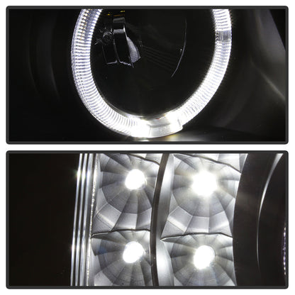 SPYDER xTune Chevy Silverado 03-06 Projector Headlights 4pcs - LED Halo - Black PRO-JH-CSIL03-SET-BK 9036774