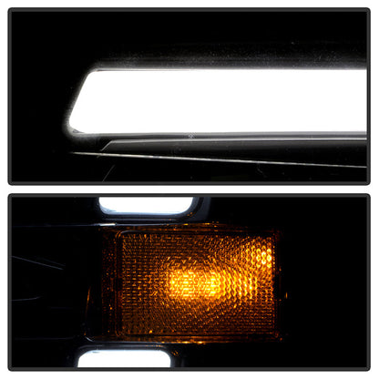 SPYDER xTune 02-09 Chevrolet Trailblazer Projector Headlights Light Bar DRL - Black (PRO-JH-CTB02-LBDRL-BK) 9050749
