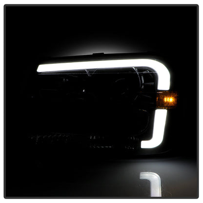 SPYDER xTune 02-09 Chevrolet Trailblazer Projector Headlights Light Bar DRL - Black (PRO-JH-CTB02-LBDRL-BK) 9050749