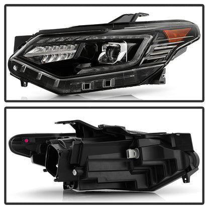 SPYDER Xtune 18-21 Chevrolet Traverse (HID Models) DRL LED Light Bar Projector Headlights - Black Chrome 9052828