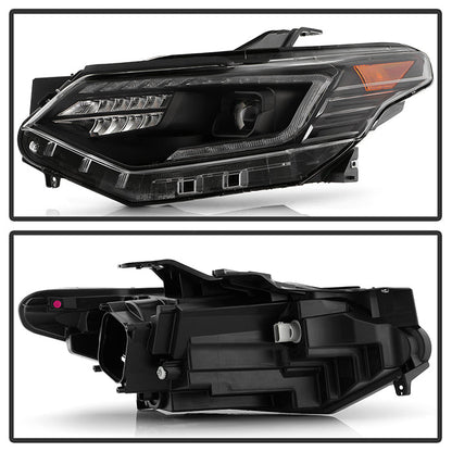 SPYDER 18-21 Chevy Traverse Xenon HID Models DRL LED Light Bar Projector Headlights - Black 9052811