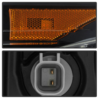 SPYDER 18-21 Chevy Traverse Xenon HID Models DRL LED Light Bar Projector Headlights - Black 9052811