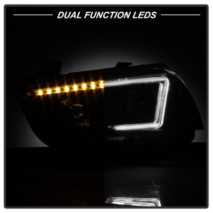 SPYDER xTune 11-14 Dodge Charger Projector Headlights - Halogen - DRL - Black Smoked (PRO-JH-DCHA11-LB-BSM) 9041747