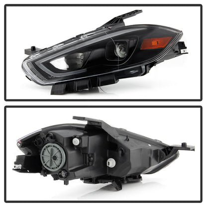SPYDER xTune 13-16 Dodge Dart Projector Headlights - Halogen - DRL - Black (PRO-JH-DDART13-LB-BK) 9048517