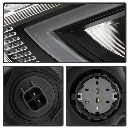 SPYDER xTune 13-16 Dodge Dart Projector Headlights - Halogen - DRL - Black (PRO-JH-DDART13-LB-BK) 9048517
