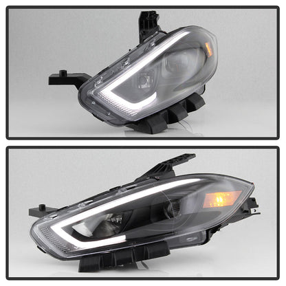 SPYDER xTune 13-16 Dodge Dart Projector Headlights - Halogen - DRL - Black (PRO-JH-DDART13-LB-BK) 9048517