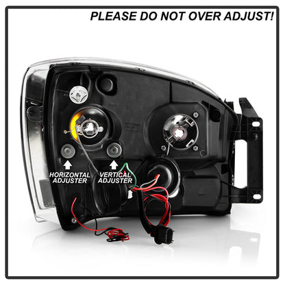 SPYDER Xtune Dodge Ram 1500 06-08 / Ram 2500/3500 06-09 Halo Projector Headlights Black PRO-JH-DR06-LED-BK 9028328