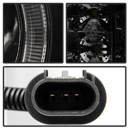 SPYDER Xtune Dodge Ram 1500 06-08 / Ram 2500/3500 06-09 Halo Projector Headlights Smoked PRO-JH-DR06-LED-SM 9028342