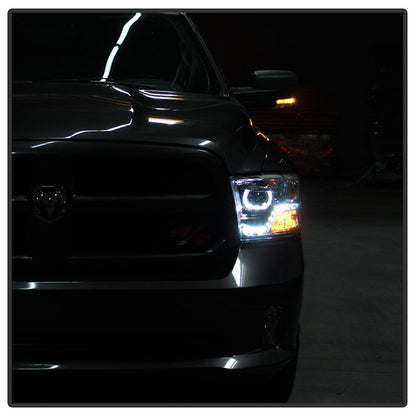 SPYDER xTune Dodge Ram 2009-2014 Halo LED Projector Headlights - Chrome PRO-JH-DR09-CFB-C 9036743