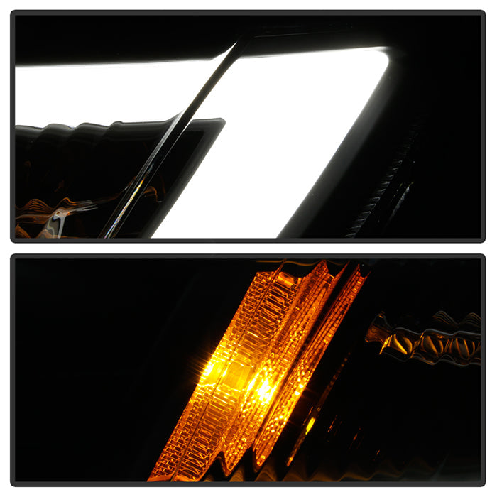 SPYDER xTune Ford Edge 07-10 Light Bar Projector Headlights - Black (PRO-JH-FEDGE07-LB-BK) 9046834