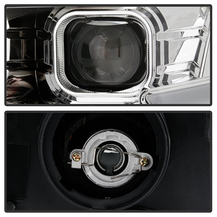 SPYDER xTune Ford Edge 07-10 Light Bar Projector Headlights - Black (PRO-JH-FEDGE07-LB-BK) 9046834