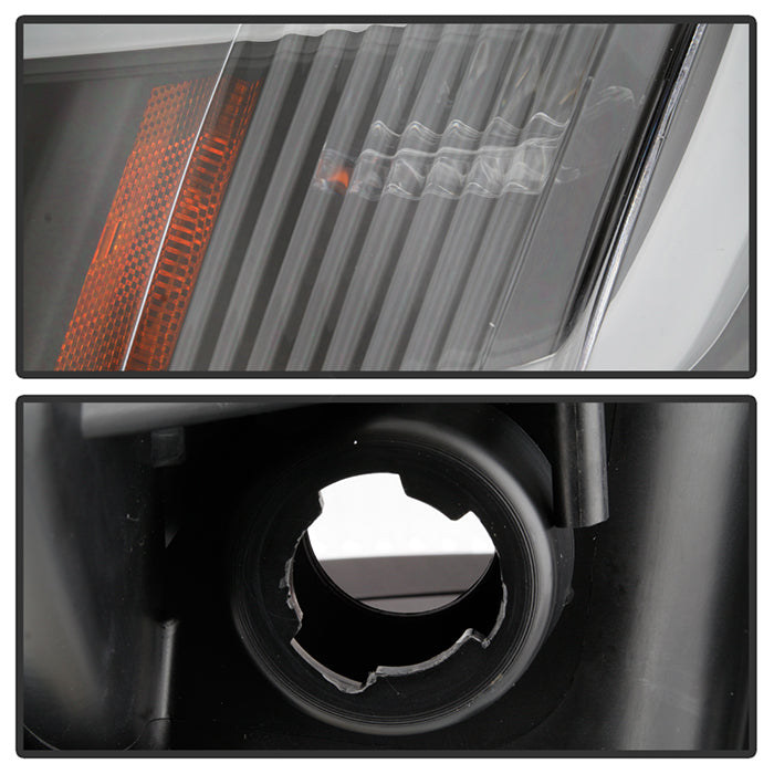 SPYDER xTune Ford Edge 07-10 Light Bar Projector Headlights - Black (PRO-JH-FEDGE07-LB-BK) 9046834