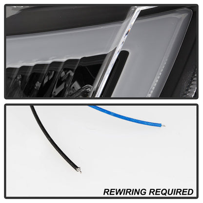 SPYDER xTune Ford Edge 07-10 Light Bar Projector Headlights - Black (PRO-JH-FEDGE07-LB-BK) 9046834