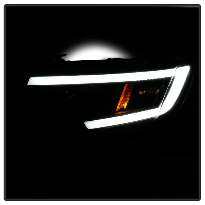 SPYDER xTune Ford Edge 07-10 Light Bar Projector Headlights - Black (PRO-JH-FEDGE07-LB-BK) 9046834
