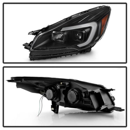 SPYDER xTune 13-16 Ford Escape LED Light Bar Halogen Projector Headlights - Black (PRO-JH-FESCA13-LB-BK) 9042904