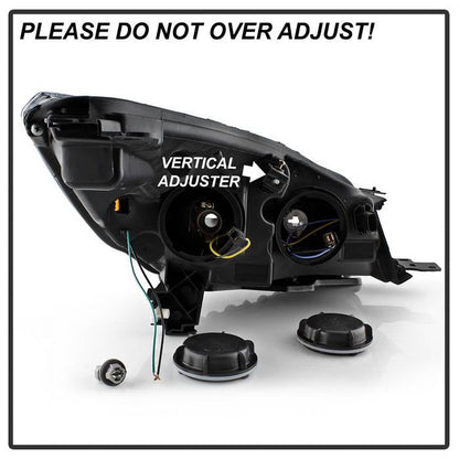 SPYDER xTune 13-16 Ford Escape LED Light Bar Halogen Projector Headlights - Black (PRO-JH-FESCA13-LB-BK) 9042904