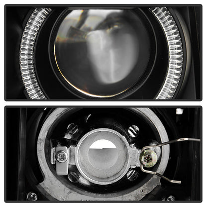 SPYDER Xtune Ford F150 09-14 Projector Headlights Halogen Model Only LED Halo Black PRO-JH-FF15009-CFB-BK 9032226