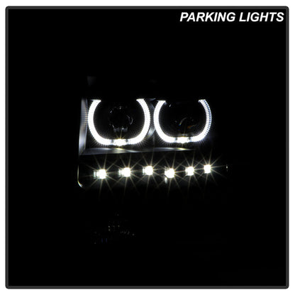 SPYDER Xtune Ford F150 09-14 Projector Headlights Halogen Model LED Halo Black Smoke PRO-JH-FF15009-CFB-BSM 9032233