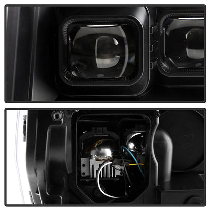 xTune Ford F150 09-14 Projector Headlights - Halogen Model Only - Black PRO-JH-FF15009-FLED-BK 9050206