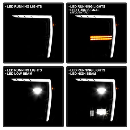 SPYDER Xtune 21-23 Ford F150 (Halogen Models) Full LED Headlights - Black (PRO-JH-FF15021-FLED-BK) 9052590