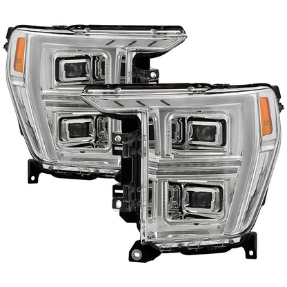 SPYDER Xtune 21-23 Ford F150 (Halogen Models) Full LED Headlights - Chrome (PRO-JH-FF15021-FLED-C) 9052606