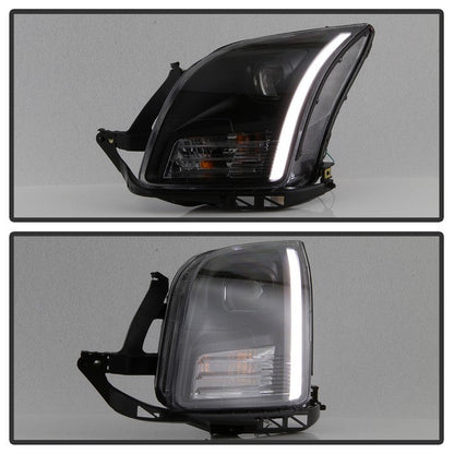 SPYDER xTune 06-09 Ford Fusion Light Bar DRL Projector Headlights - Black (PRO-JH-FFU06-LB-BK) 9042119