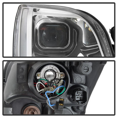 SPYDER xTune 06-09 Ford Fusion Light Bar DRL Projector Headlights - Chrome (PRO-JH-FFU06-LB-C) 9042126