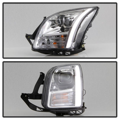 SPYDER xTune 06-09 Ford Fusion Light Bar DRL Projector Headlights - Chrome (PRO-JH-FFU06-LB-C) 9042126