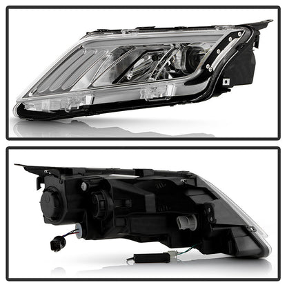SPYDER xTune 10-12 Ford Fusion Projector Headlights - Light Tube DRL - Chrome (PRO-JH-FFU10-LB-C) 9041785