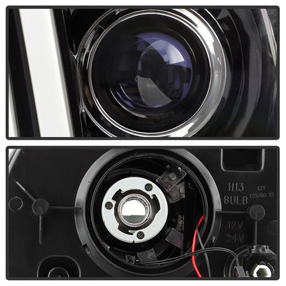 xTune Ford Mustang 05-09 Halogen w LED DRL Projector Headlights - Black PRO-JH-FM05-LED-BK 9949364