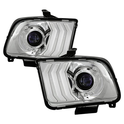 xTune Ford Mustang 05-09 Halogen w LED DRL Projector Headlights - Chrome PRO-JH-FM05-LED-C 9949371