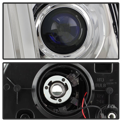 xTune Ford Mustang 05-09 Halogen w LED DRL Projector Headlights - Chrome PRO-JH-FM05-LED-C 9949371