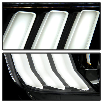 xTune Ford Mustang 05-09 Halogen w LED DRL Projector Headlights - Chrome PRO-JH-FM05-LED-C 9949371