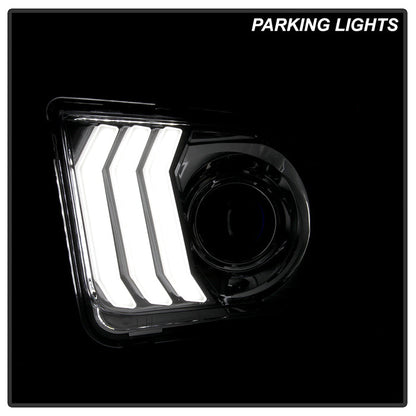 xTune Ford Mustang 05-09 Halogen w LED DRL Projector Headlights - Chrome PRO-JH-FM05-LED-C 9949371