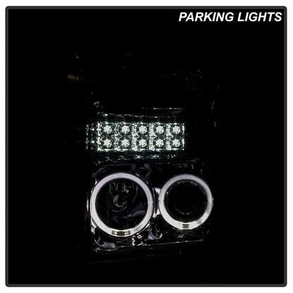 SPYDER Xtune Ford F250/350/450 Super Duty 08-10 Projector Headlights LED Halo Smoke PRO-JH-FS08-LED-SM 5076281