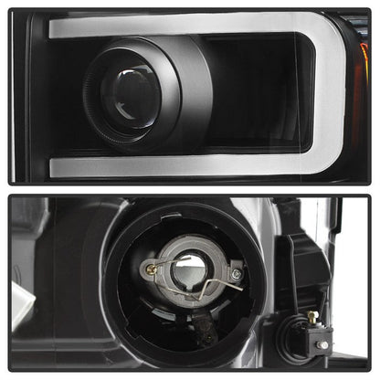 SPYDER Xtune Ford Super Duty 11-16 Projector Headlights Light Bar Drl Black PRO-JH-FS11-LBBRL-BK 9034923
