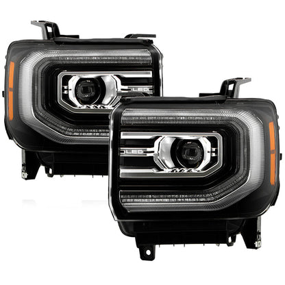 SPYDER xTune GMC Sierra 14-18 Halogen Upgrade to w/ LED DRL Proj. Headlights PRO-JH-GS14-DRL-BK 9951916