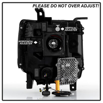 SPYDER xTune GMC Sierra 14-18 Halogen Upgrade to w/ LED DRL Proj. Headlights PRO-JH-GS14-DRL-BK 9951916