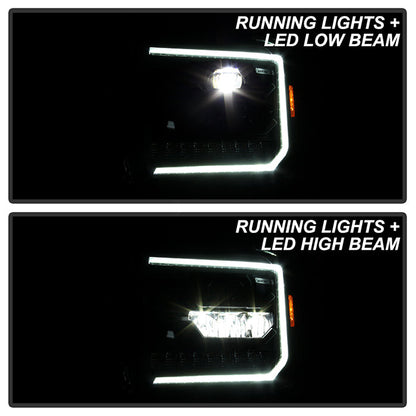 xTune GMC Sierra 1500 14-15 Sierra 2500 3500 15-17 Headlight Halogen Mdls- Black PRO-JH-GS14-FLED-BK 9050107